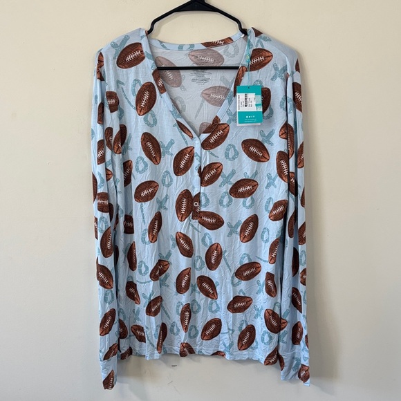 New Posh Peanut Field Day Bamboo Pajama Top Size XL - Picture 3 of 8